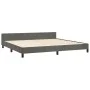 Dark gray velvet bed frame with headboard 200x200 cm by , Beds and slatted bases - Ref: Foro24-3125776, Price: 236,29 €, Disc...