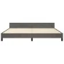 Dark gray velvet bed frame with headboard 200x200 cm by , Beds and slatted bases - Ref: Foro24-3125776, Price: 236,29 €, Disc...