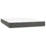 Box spring bed with dark gray velvet mattress 140x200 cm by , Beds and slatted bases - Ref: Foro24-3127494, Price: 432,99 €, ...