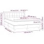 Box spring bed with dark gray velvet mattress 140x200 cm by , Beds and slatted bases - Ref: Foro24-3127494, Price: 432,99 €, ...