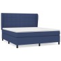 Box spring bed with blue fabric mattress 160x200 cm by , Beds and slatted bases - Ref: Foro24-3127979, Price: 557,80 €, Disco...