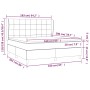 Box spring bed with blue fabric mattress 160x200 cm by , Beds and slatted bases - Ref: Foro24-3127979, Price: 557,80 €, Disco...