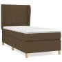 Box spring bed with dark brown fabric mattress 100x200 cm by , Beds and slatted bases - Ref: Foro24-3128504, Price: 369,35 €,...