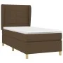 Box spring bed with dark brown fabric mattress 100x200 cm by , Beds and slatted bases - Ref: Foro24-3128504, Price: 369,35 €,...