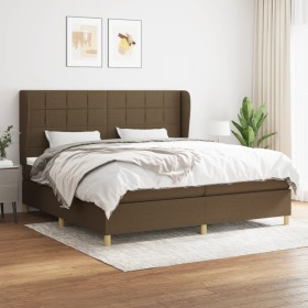 Boxspringbett mit dunkelbrauner Stoffmatratze 200x200 cm von , Betten und Lattenroste - Ref: Foro24-3128552, Preis: 666,23 €,...