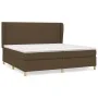 Box spring bed with dark brown fabric mattress 200x200 cm by , Beds and slatted bases - Ref: Foro24-3128552, Price: 666,53 €,...