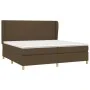 Box spring bed with dark brown fabric mattress 200x200 cm by , Beds and slatted bases - Ref: Foro24-3128552, Price: 666,53 €,...