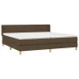 Box spring bed with dark brown fabric mattress 200x200 cm by , Beds and slatted bases - Ref: Foro24-3130300, Price: 596,89 €,...