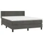 Cama box spring con colchón terciopelo gris oscuro 140x200 cm de , Camas y somieres - Ref: Foro24-3130962, Precio: 425,41 €, ...