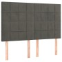 Box spring bed with dark gray velvet mattress 140x200 cm by , Beds and slatted bases - Ref: Foro24-3132682, Price: 485,36 €, ...