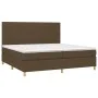 Box spring bed mattress LED lights dark brown fabric 200x200 cm by , Beds and slatted bases - Ref: Foro24-3135464, Price: 654...