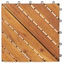 Baldosas de terraza 10 uds madera maciza de acacia 30x30 cm