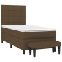 Boxspringbett mit dunkelbrauner Stoffmatratze 100x200 cm von , Betten und Lattenroste - Ref: Foro24-3136576, Preis: 392,71 €,...