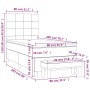 Boxspringbett mit hellgrauer Samtmatratze 80x200 cm von , Betten und Lattenroste - Ref: Foro24-3137809, Preis: 349,61 €, Raba...