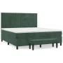Box spring bed with dark green velvet mattress 160x200 cm by , Beds and slatted bases - Ref: Foro24-3137854, Price: 622,16 €,...