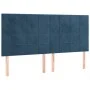 Box spring bed with dark blue velvet mattress 180x200 cm by , Beds and slatted bases - Ref: Foro24-3137861, Price: 699,23 €, ...