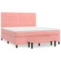 Box spring bed with pink velvet mattress 160x200 cm by , Beds and slatted bases - Ref: Foro24-3137856, Price: 562,05 €, Disco...