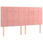 Box spring bed with pink velvet mattress 160x200 cm by , Beds and slatted bases - Ref: Foro24-3137856, Price: 562,05 €, Disco...