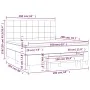 Box spring bed with pink velvet mattress 160x200 cm by , Beds and slatted bases - Ref: Foro24-3137856, Price: 562,05 €, Disco...