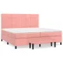 Box spring bed with pink velvet mattress 200x200 cm by , Beds and slatted bases - Ref: Foro24-3137868, Price: 705,78 €, Disco...