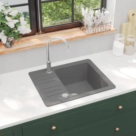 Granite kitchen sink with a gray bowl by vidaXL, Sinks - Ref: Foro24-142953, Price: 144,00 €, Discount: %