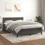 Cama box spring con colchón terciopelo gris oscuro 140x200 cm de , Camas y somieres - Ref: Foro24-3141306, Precio: 433,64 €, ...