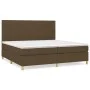 Box spring bed with dark brown fabric mattress 200x200 cm by , Beds and slatted bases - Ref: Foro24-3142364, Price: 643,41 €,...