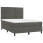 Boxspringbett mit dunkelgrauer Samtmatratze 140x200 cm von , Betten und Lattenroste - Ref: Foro24-3143026, Preis: 468,89 €, R...