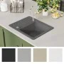 Granite kitchen sink with a gray bowl by vidaXL, Sinks - Ref: Foro24-142953, Price: 144,00 €, Discount: %
