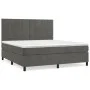 Cama box spring con colchón terciopelo gris oscuro 160x200 cm de , Camas y somieres - Ref: Foro24-3143032, Precio: 527,86 €, ...
