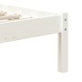 Estructura de cama madera maciza de pino blanco 90x200 cm