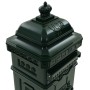 Grüner, rostfreier Aluminium-Säulenbriefkasten im Vintage-Stil von vidaXL, Postfächer - Ref: Foro24-43890, Preis: 325,60 €, R...
