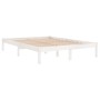 Kleines Doppelbettgestell aus weißem Massivholz, 120 x 190 cm von , Betten und Lattenroste - Ref: Foro24-809988, Preis: 90,23...