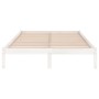 Kleines Doppelbettgestell aus weißem Massivholz, 120 x 190 cm von , Betten und Lattenroste - Ref: Foro24-809988, Preis: 90,23...