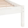 Kleines Doppelbettgestell aus weißem Massivholz, 120 x 190 cm von , Betten und Lattenroste - Ref: Foro24-809988, Preis: 90,23...