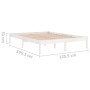 Kleines Doppelbettgestell aus weißem Massivholz, 120 x 190 cm von , Betten und Lattenroste - Ref: Foro24-809988, Preis: 90,23...