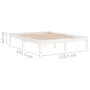Small double bed frame white solid wood 120x190cm by , Beds and slatted bases - Ref: Foro24-809988, Price: 85,91 €, Discount: %