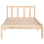 Solid pine wood bed frame 100x200 cm by , Beds and slatted bases - Ref: Foro24-810072, Price: 83,50 €, Discount: %