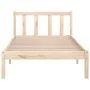 Solid pine wood bed frame 100x200 cm by , Beds and slatted bases - Ref: Foro24-810072, Price: 82,23 €, Discount: %