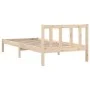 Solid pine wood bed frame 100x200 cm by , Beds and slatted bases - Ref: Foro24-810072, Price: 82,23 €, Discount: %