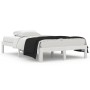 Estructura de cama doble pequeña madera maciza blanca 120x190cm de , Camas y somieres - Ref: Foro24-810336, Precio: 100,58 €,...