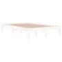 Estructura de cama doble pequeña madera maciza blanca 120x190cm de , Camas y somieres - Ref: Foro24-810336, Precio: 99,22 €, ...