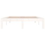Estructura de cama doble pequeña madera maciza blanca 120x190cm de , Camas y somieres - Ref: Foro24-810336, Precio: 100,58 €,...