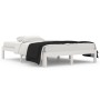 Estructura de cama de madera maciza blanca 135x190 cm de , Camas y somieres - Ref: Foro24-810341, Precio: 104,21 €, Descuento: %