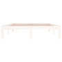 Weißer Massivholzbettrahmen 135x190 cm von , Betten und Lattenroste - Ref: Foro24-810341, Preis: 104,24 €, Rabatt: %
