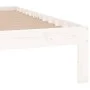 Estructura de cama de madera maciza blanca 135x190 cm de , Camas y somieres - Ref: Foro24-810341, Precio: 76,28 €, Descuento: %