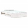 Weißer Massivholzbettrahmen 120x200 cm von , Betten und Lattenroste - Ref: Foro24-814945, Preis: 116,93 €, Rabatt: %