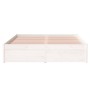 Weißer Massivholzbettrahmen 120x200 cm von , Betten und Lattenroste - Ref: Foro24-814945, Preis: 116,93 €, Rabatt: %