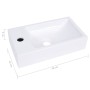 Lavabo SMC blanco 400x220x90 mm