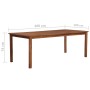Gartentisch aus massivem Akazienholz, 200 x 100 x 74 cm von vidaXL, Gartentische - Ref: Foro24-44106, Preis: 253,82 €, Rabatt: %